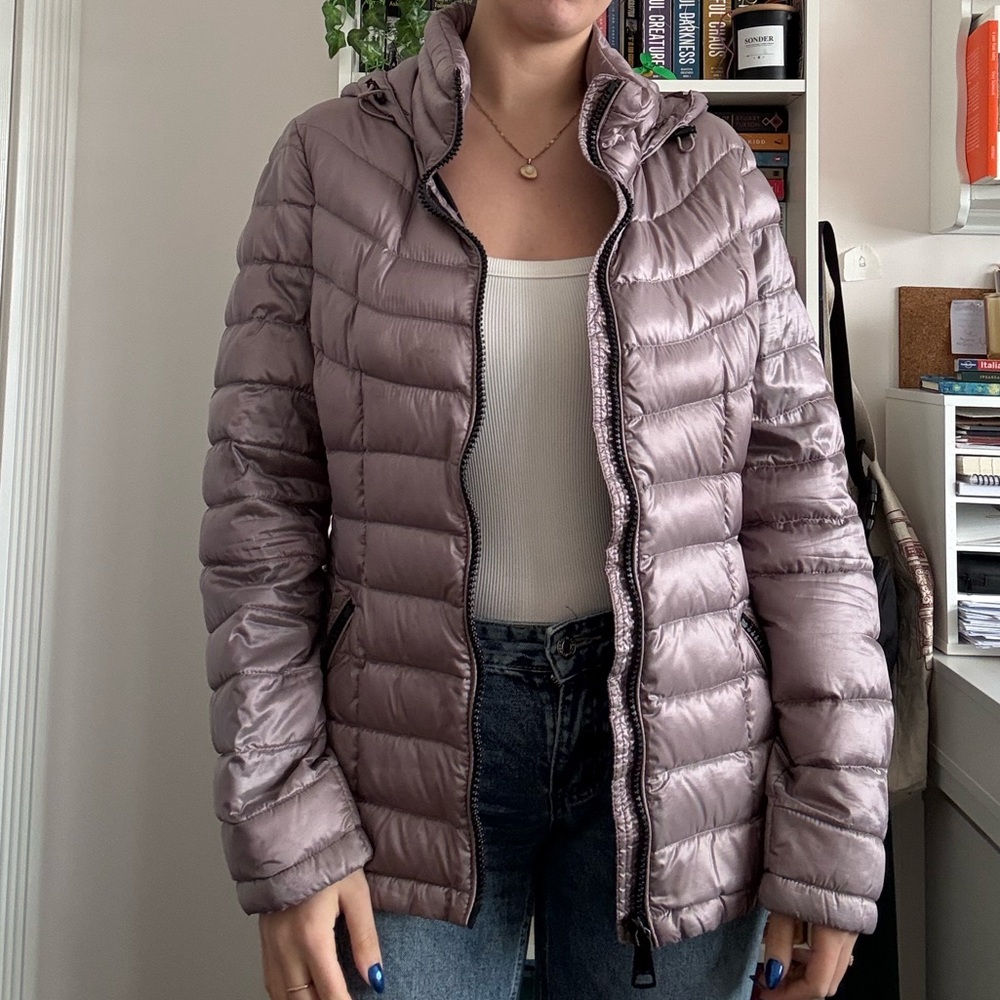 Calvin Klein Shimmer Packable Hooded Puffer Jacket